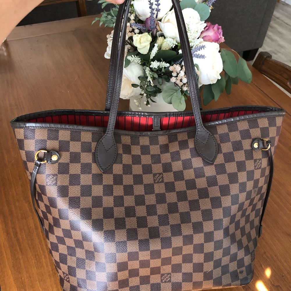 Authentic Louis Vuitton neverfull MM in Damier ebene